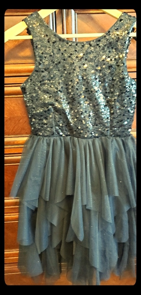Black with sequences girls dress size 12